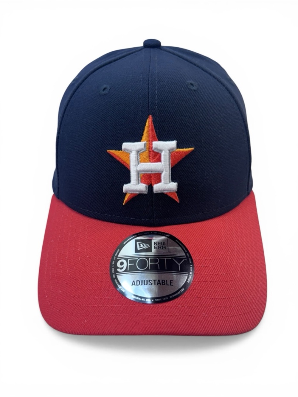 Houston Astros New Era 9FORTY Adjustable MLB Hat Navy Red
